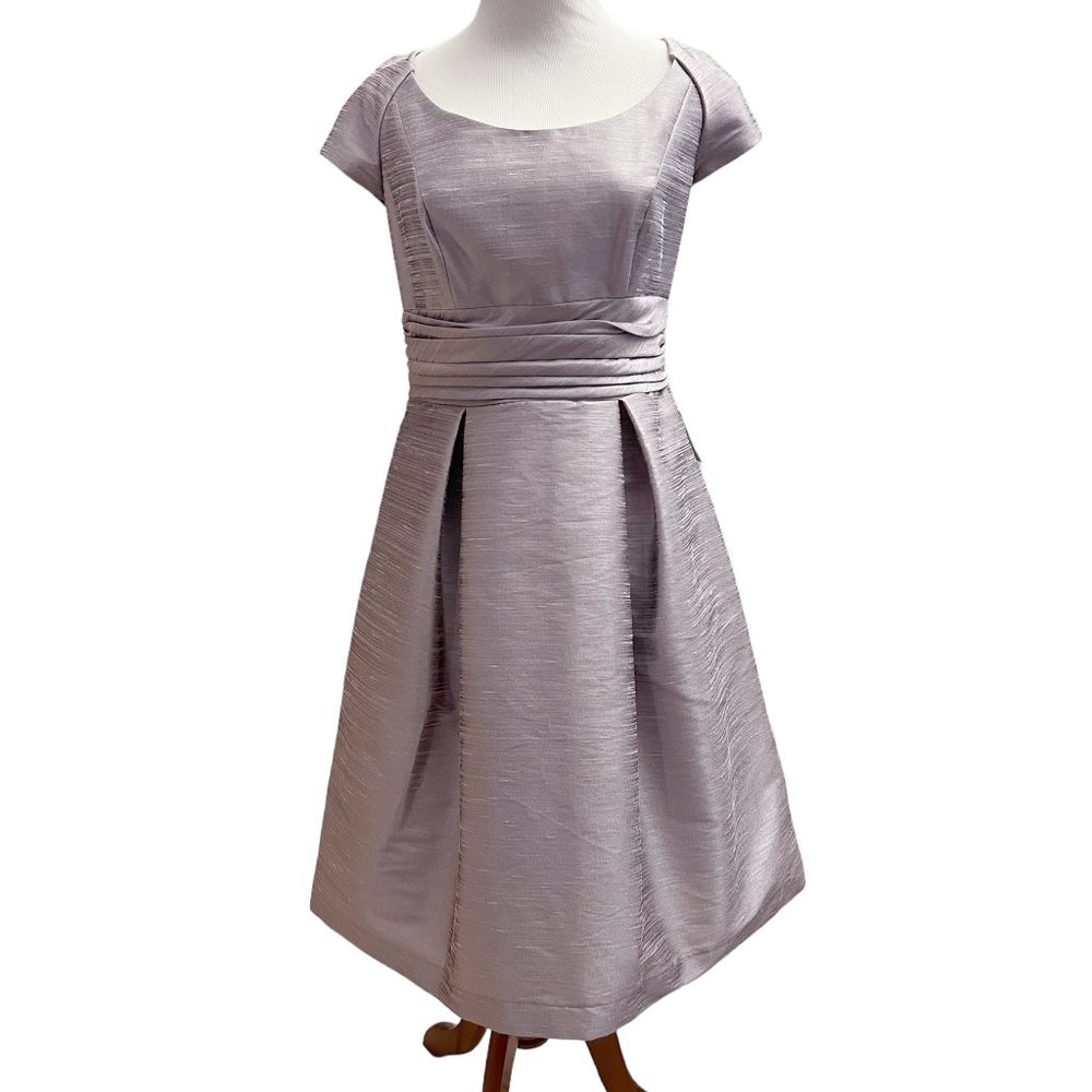 Alfred Sung Dress Size 10 Midi Bridesmaid Cocktail Elegant Formal Purple Dress